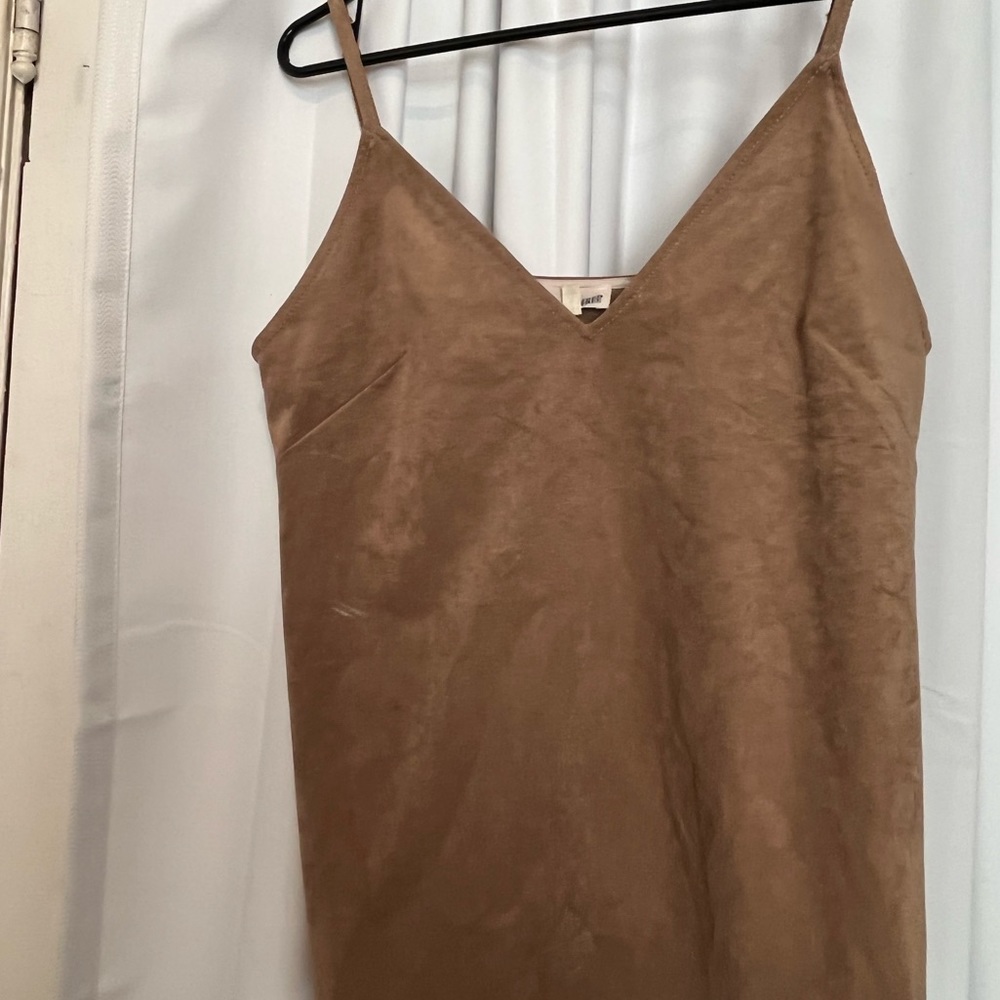 Brown Faux leather top
